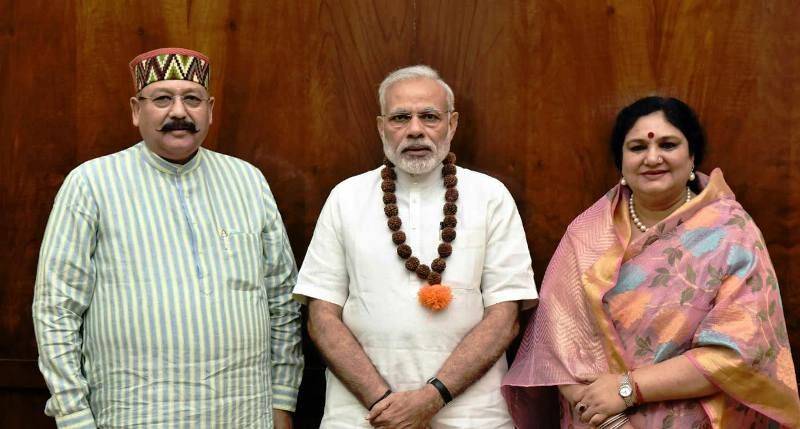 Suyash Rawat's parents with Indian Prime Minister