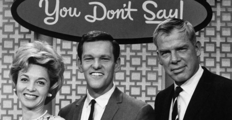 Tom Kennedy (in the middle), host of the classic TV game show 