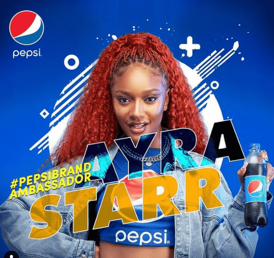 Ayra Starr was named Pepsi Nigeria Brand Ambassador on September 4, 2021