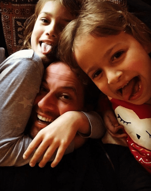 Ioan Gruffudd with his children