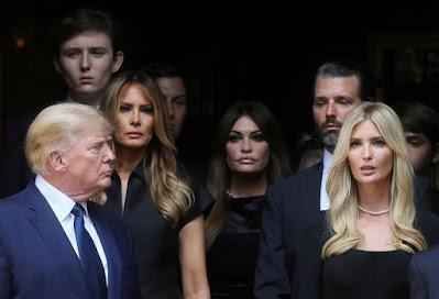 Melania Trump attends Ivana Trump's funeral in a black dress and pumps that honor dark mourning traditions of dress
