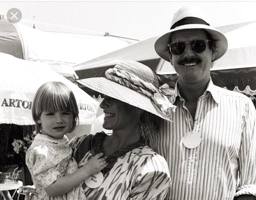 The old photo of Camilla Cleese with her father and mother.