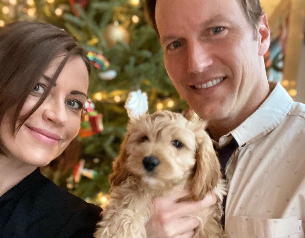 Patrick Wilson's wife: Patrick Wilson with his wife Dagmara Dominick and their dog.