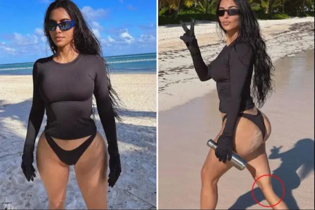 Kim Kardashian deletes allegedly photoshopped bikini photo from Instagram